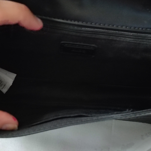 ALDO Black Patent Leather Alligator/Snake Clutch/Handbag w/ Double Snake Head - Picture 12 of 13